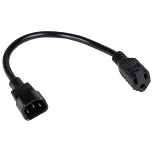 Parts Express IEC Male to Edison Style Female AC Power Cord Adapter with 16/3 Gauge Wire